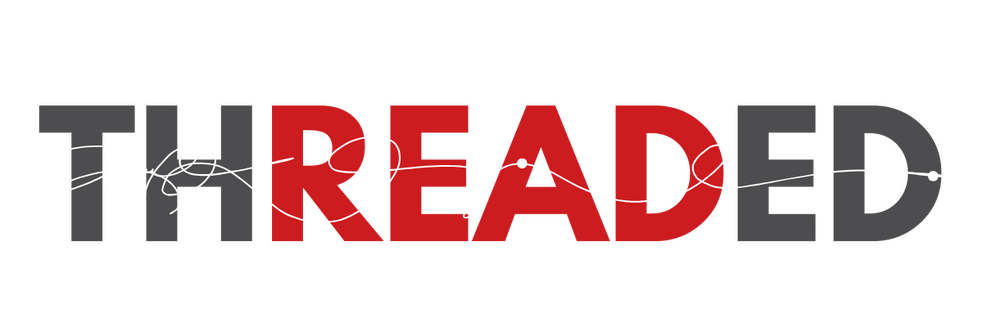 Threaded Logo Gray and Red Threaded Logo